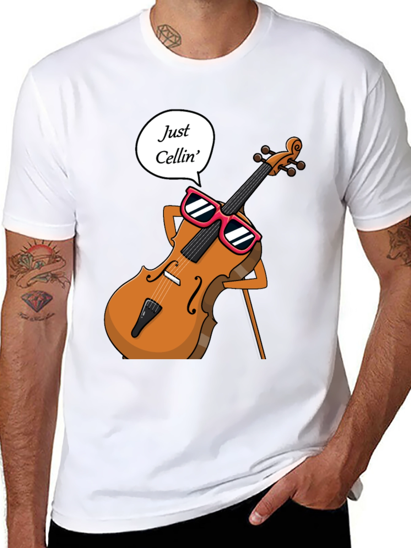 Just Cellin T-Shirt - Musician Humor Tee