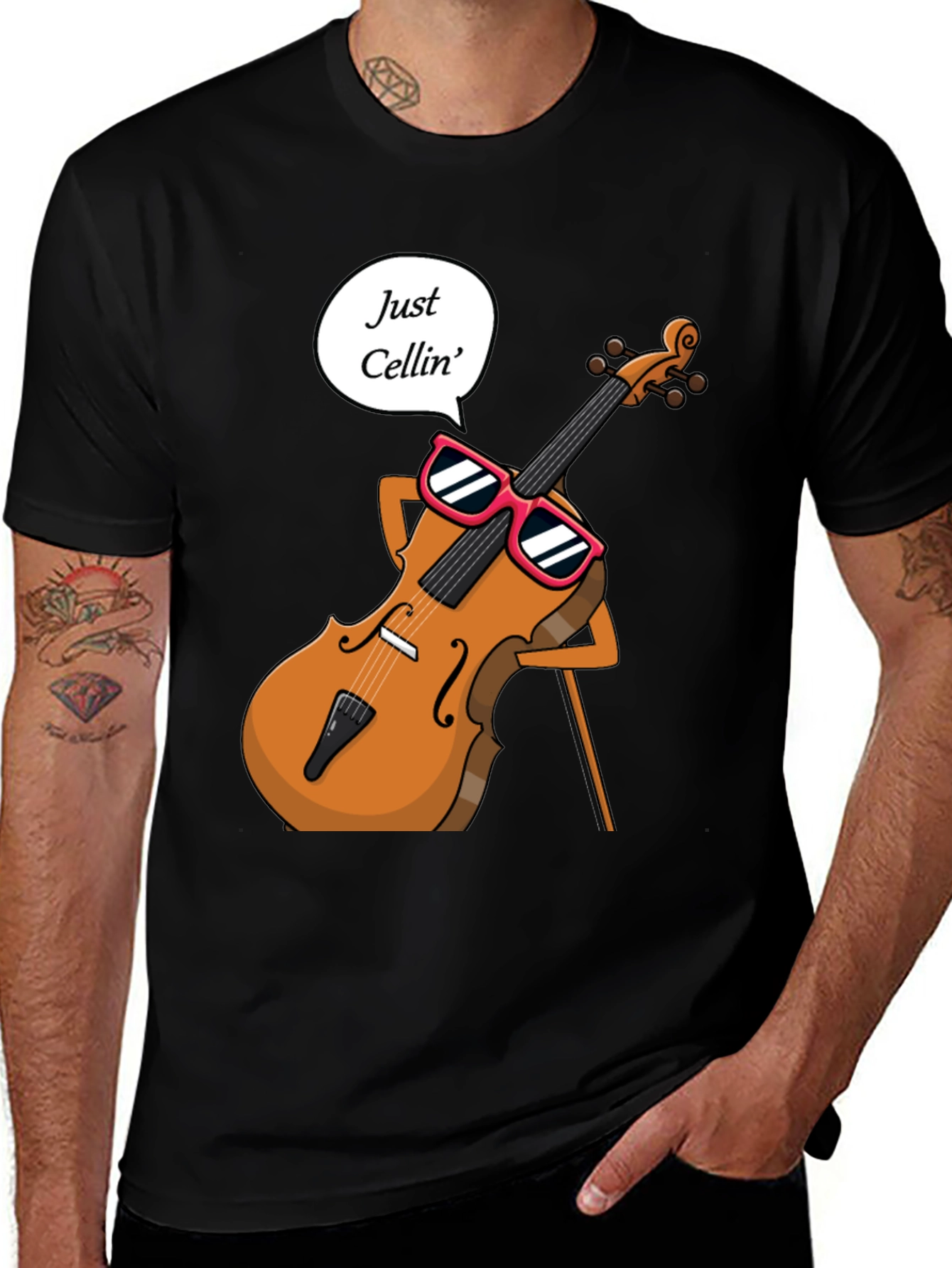 Just Cellin T-Shirt - Musician Humor Tee