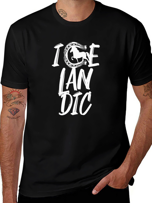 Icelandic Horse T-Shirt - Black Graphic Tee