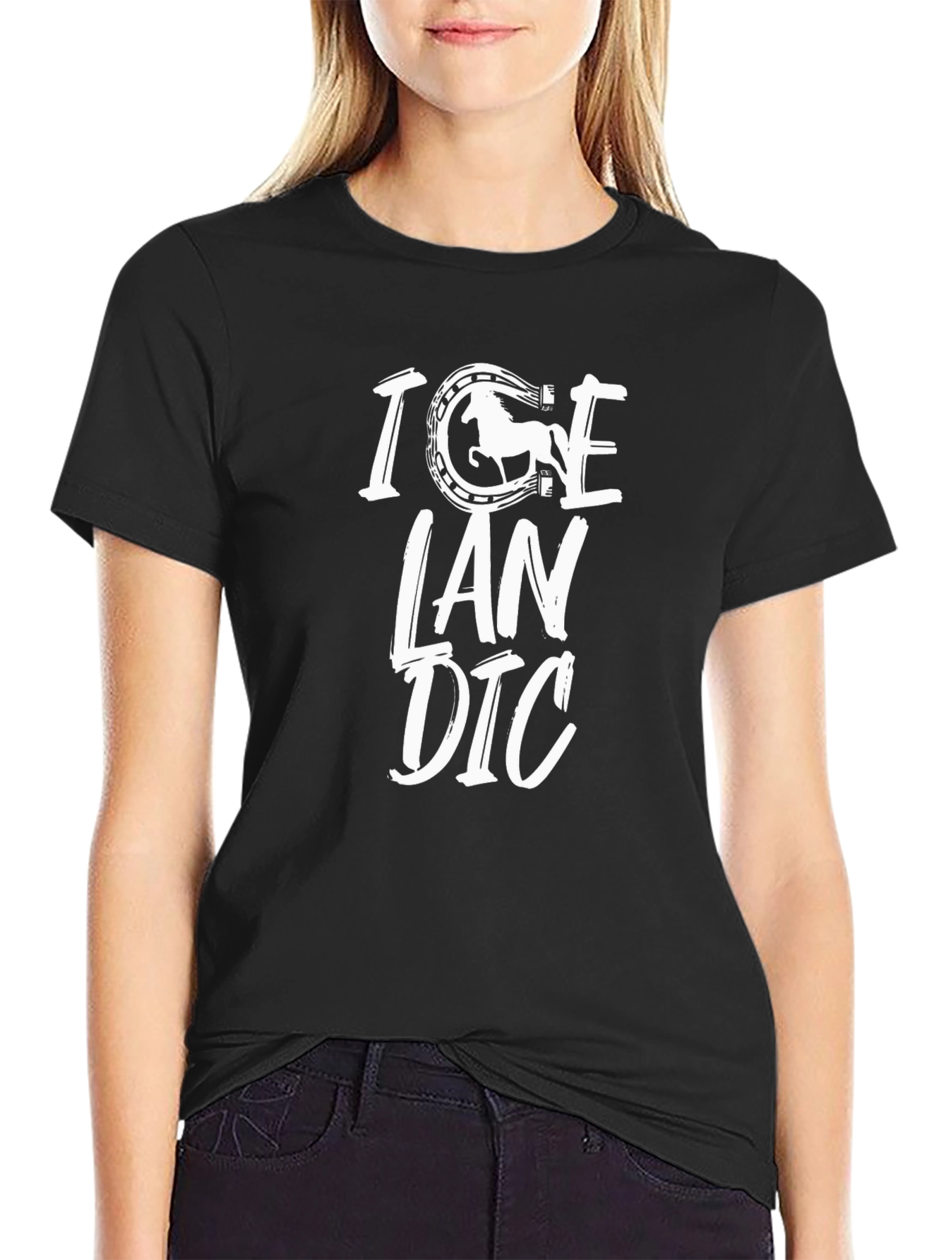 Icelandic Horse T-Shirt - Black Graphic Tee