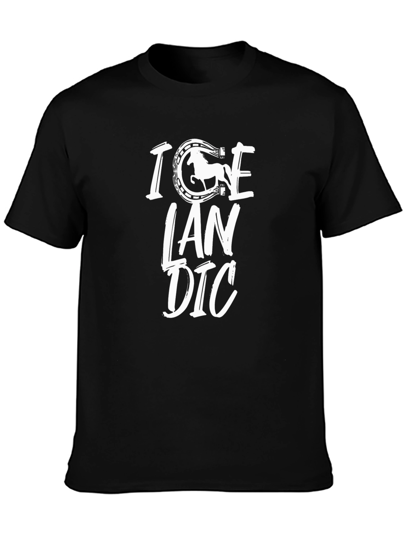 Icelandic Horse T-Shirt - Black Graphic Tee