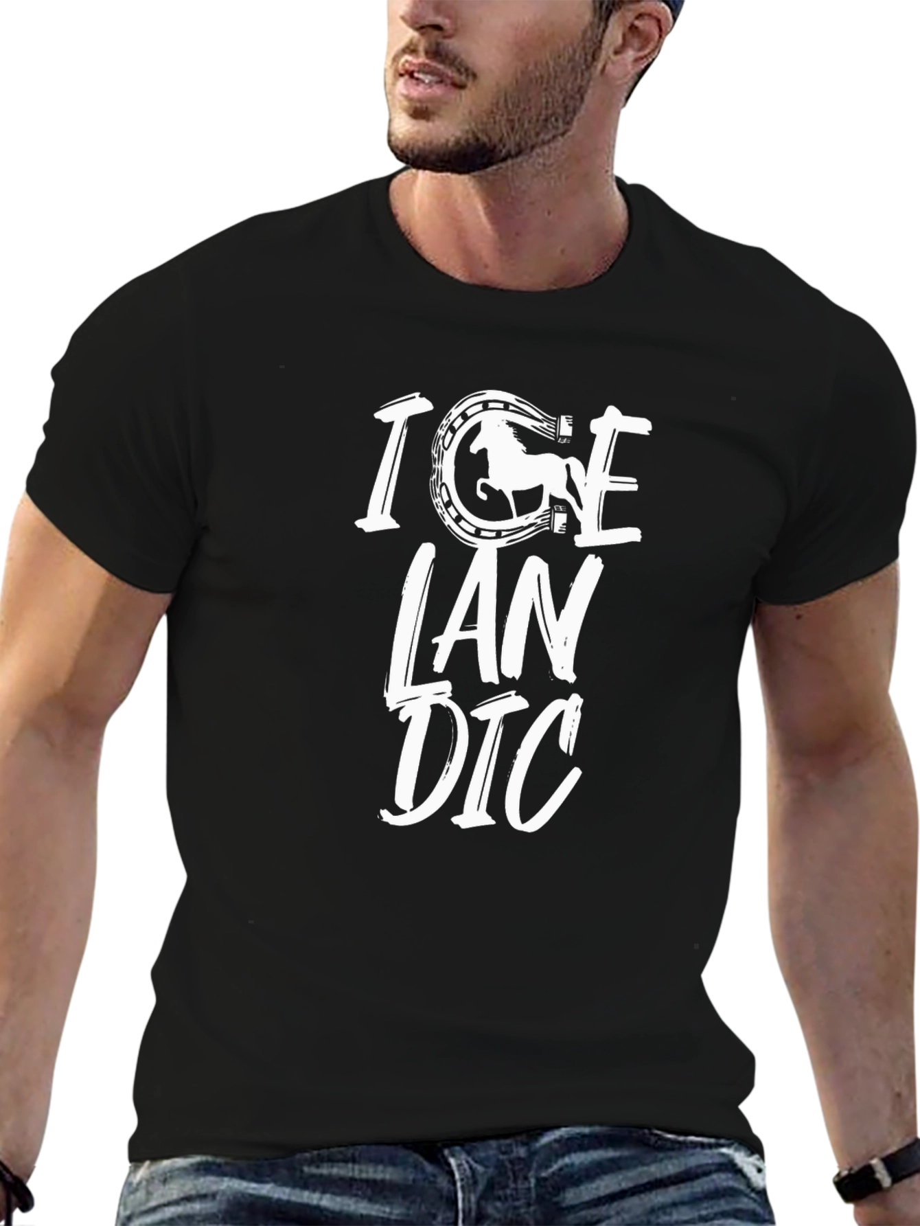 Icelandic Horse T-Shirt - Black Graphic Tee