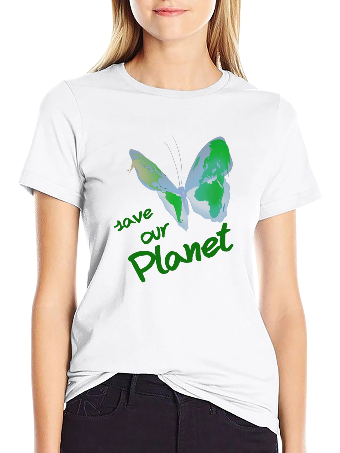 Save Our Planet Earth Butterfly T-Shirt
