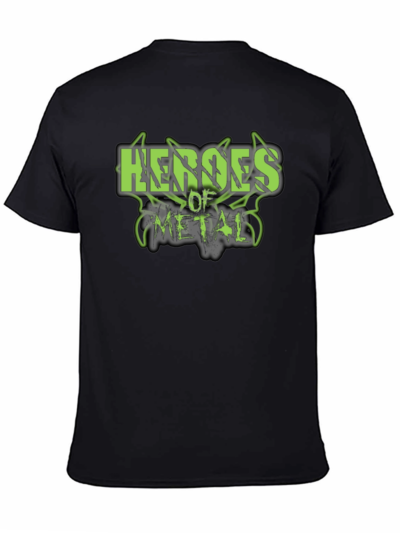 Heroes of Metal Graphic Print Black T-Shirt