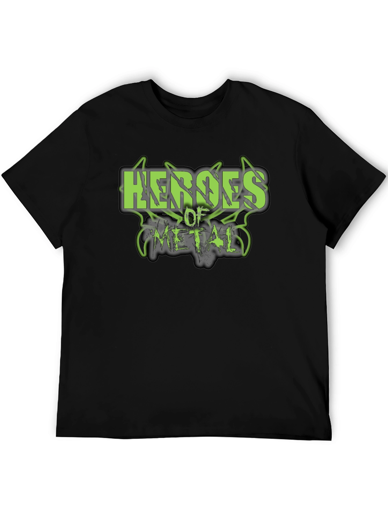 Heroes of Metal Graphic Print Black T-Shirt