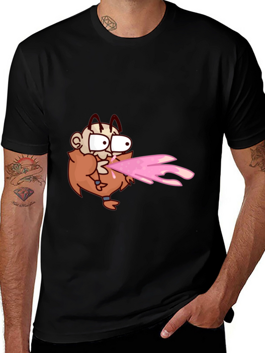 Cartoon Man Fire T-Shirt