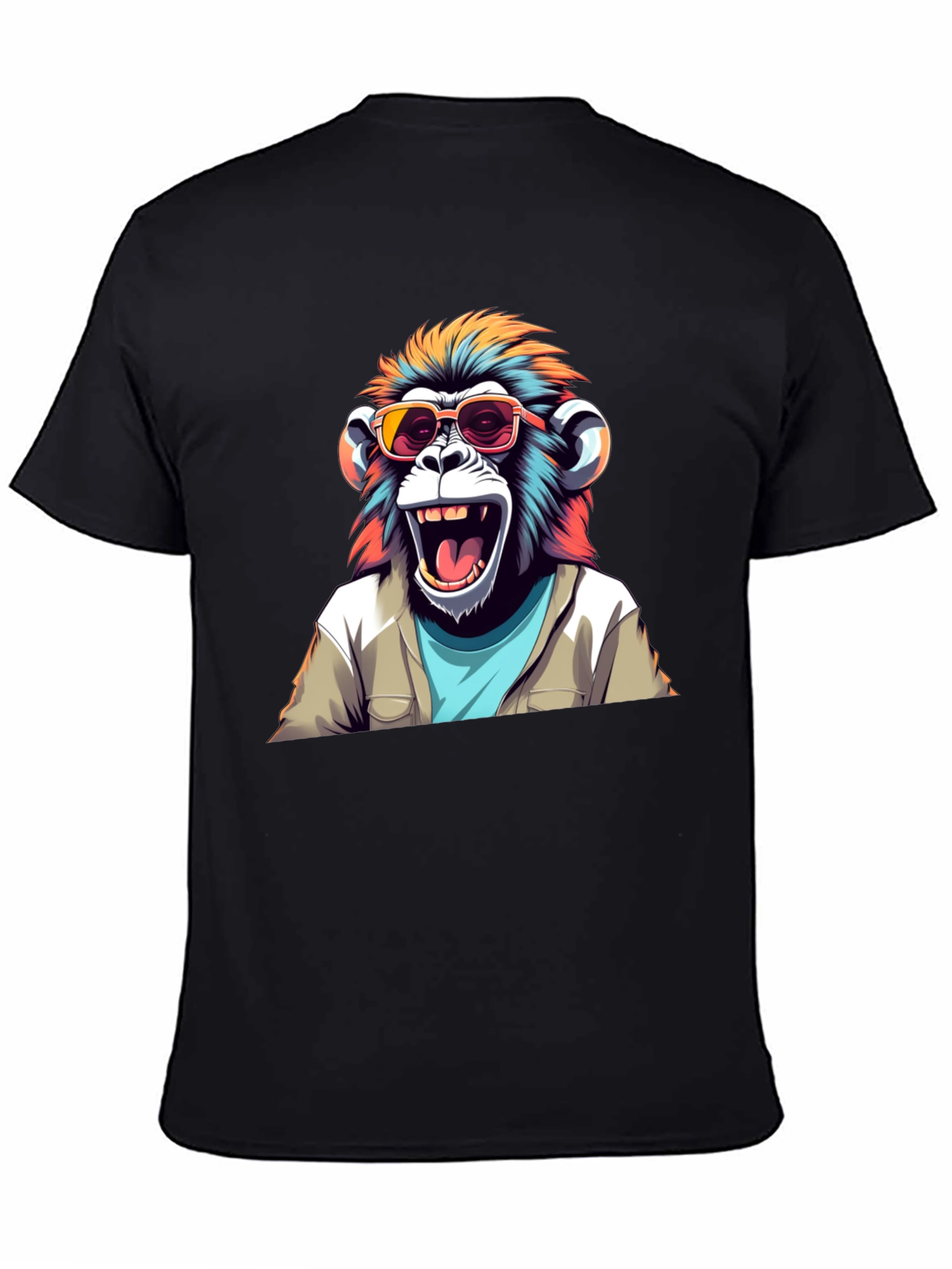 Cool Monkey Graphic Tee - Black T-Shirt