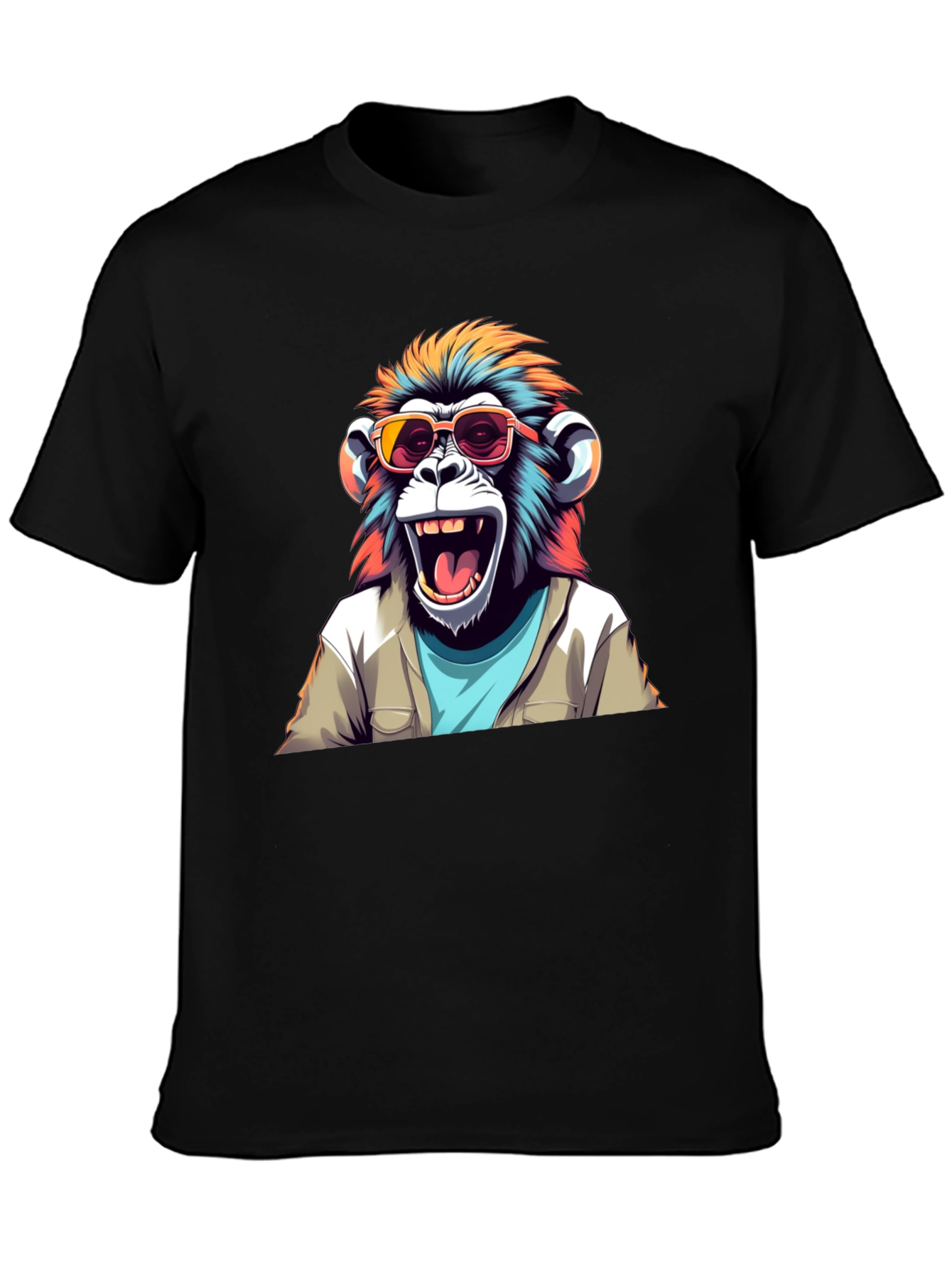Cool Monkey Graphic Tee - Black T-Shirt