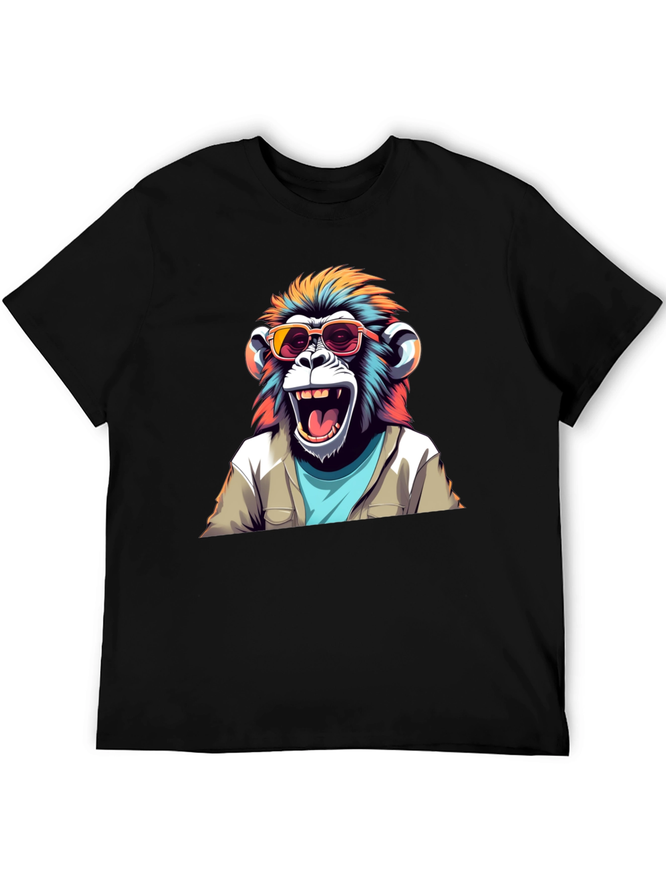 Cool Monkey Graphic Tee - Black T-Shirt