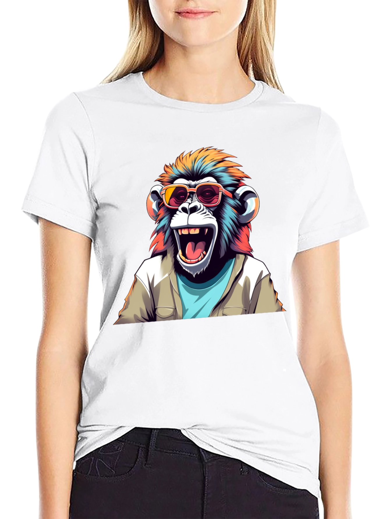 Cool Monkey Graphic Tee - Black T-Shirt