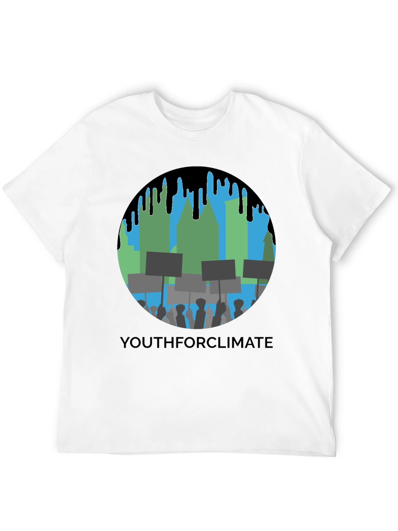 YouthforClimate Graphic Print Black T-Shirt
