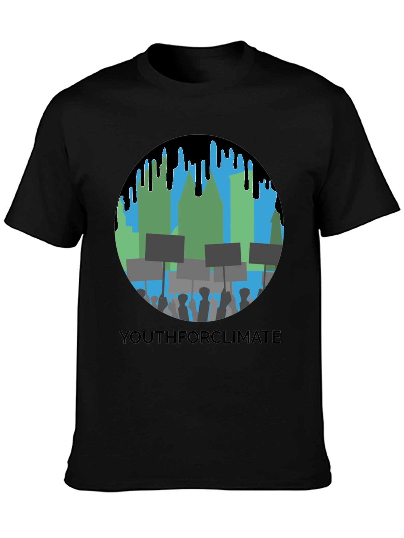 YouthforClimate Graphic Print Black T-Shirt