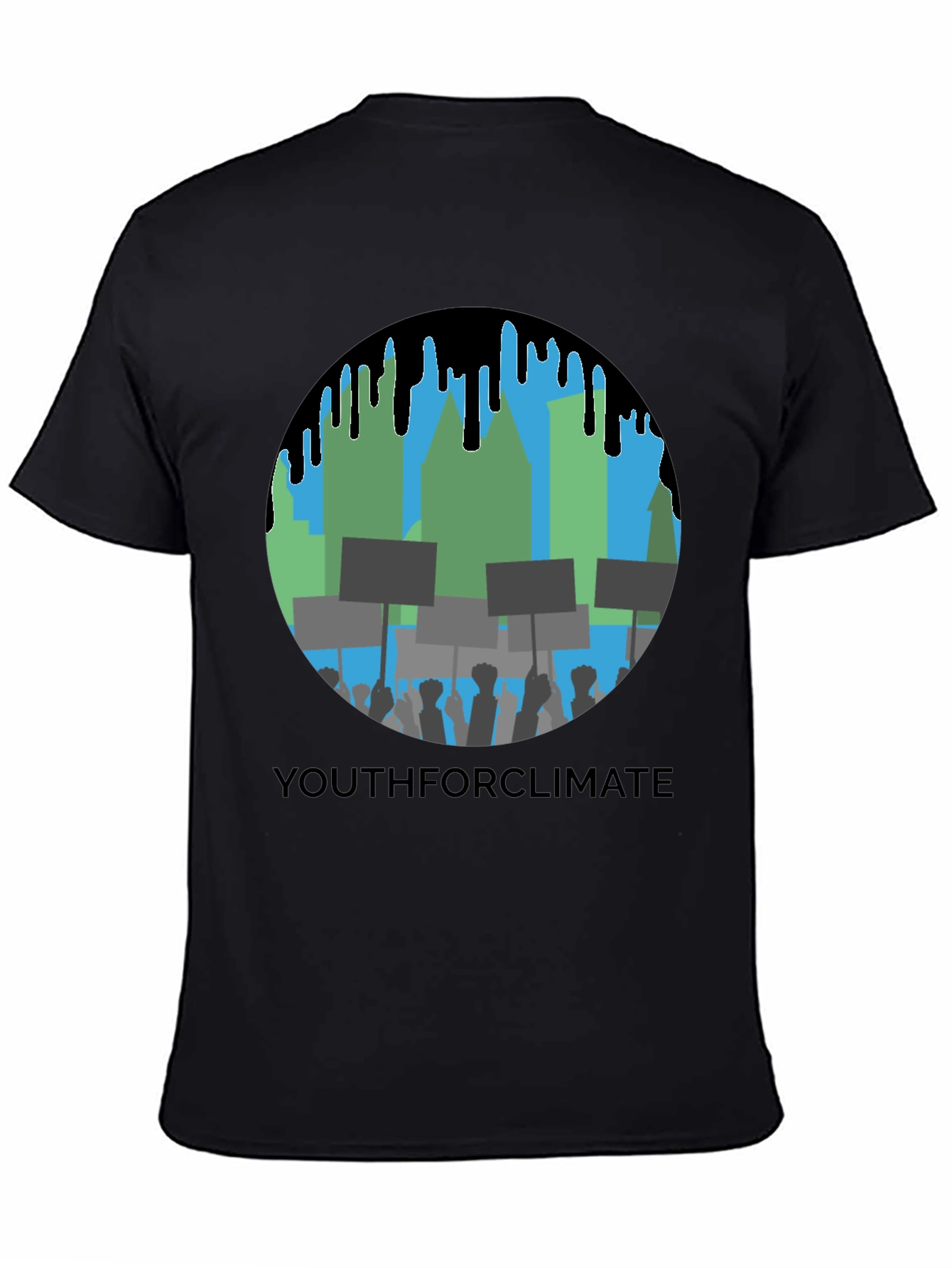 YouthforClimate Graphic Print Black T-Shirt