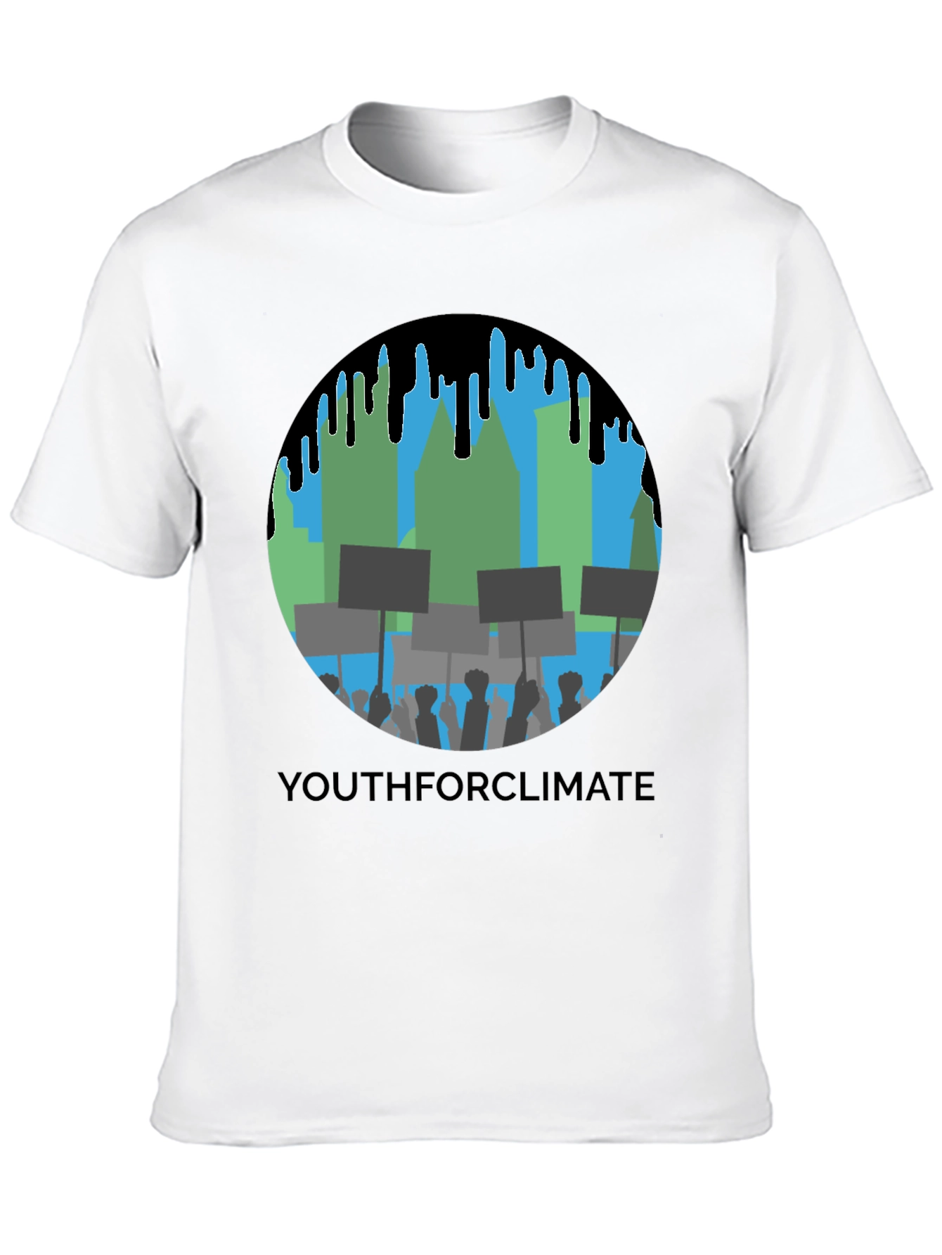 YouthforClimate Graphic Print Black T-Shirt