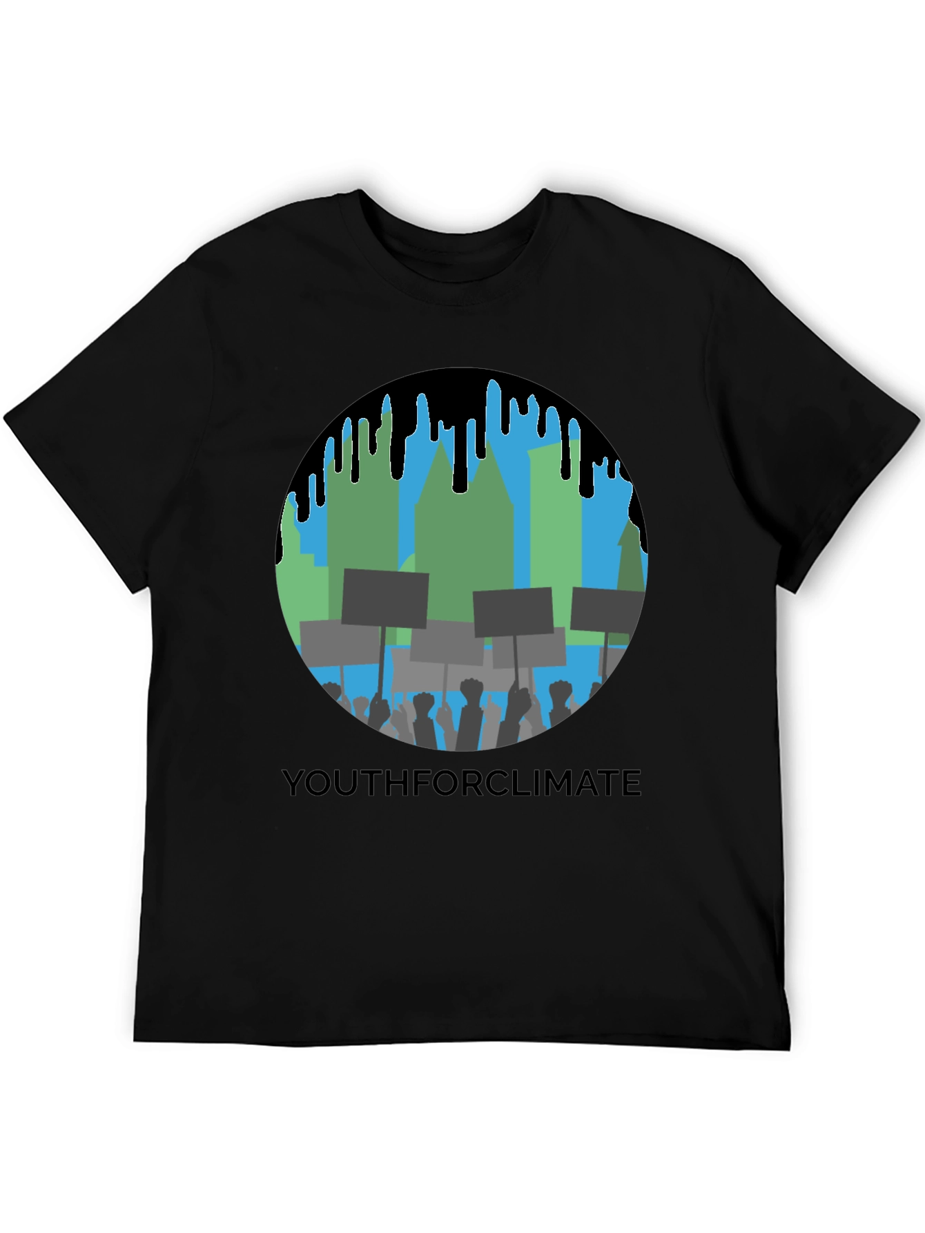 YouthforClimate Graphic Print Black T-Shirt