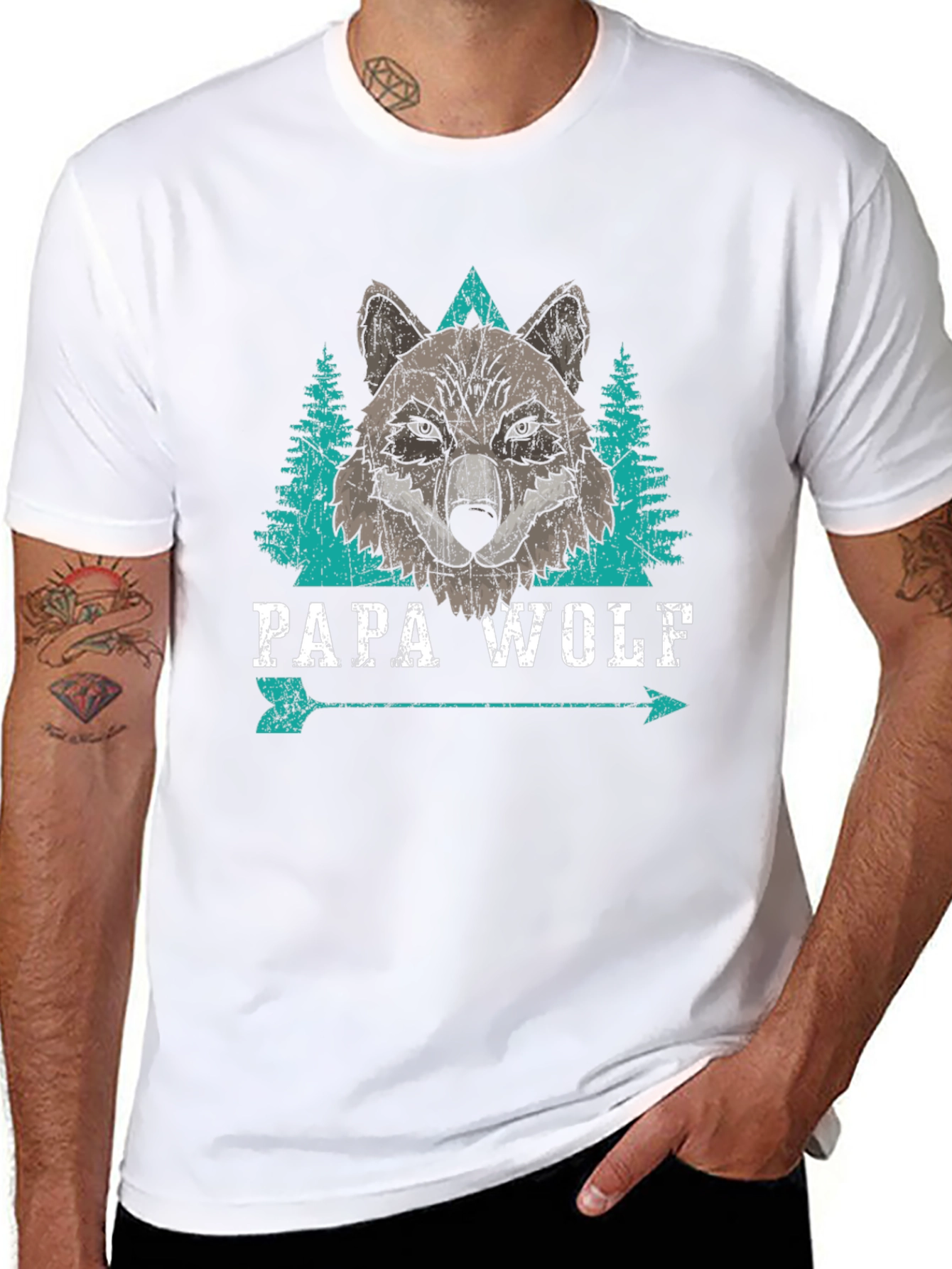 Papa Wolf Graphic T-Shirt - Mens Tee