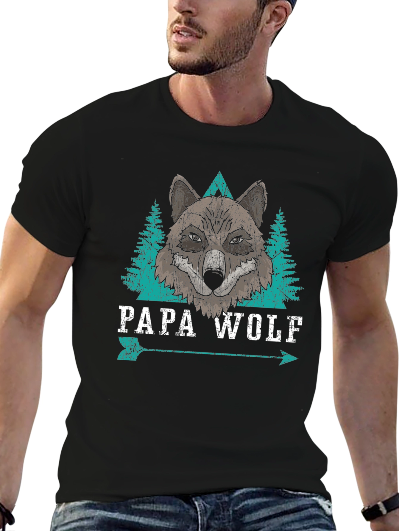 Papa Wolf Graphic T-Shirt - Mens Tee
