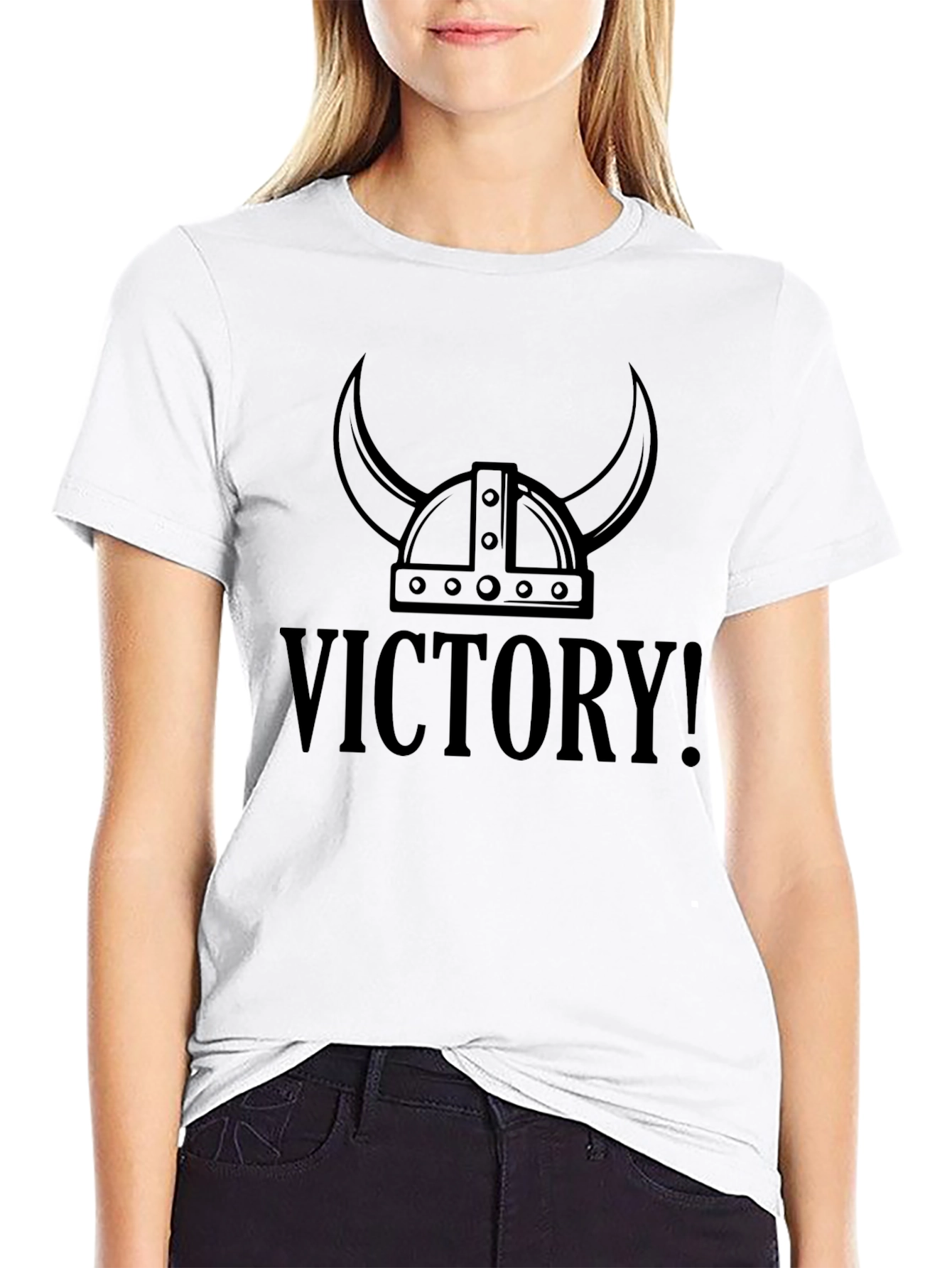 Victory! Viking Helmet Graphic T-Shirt