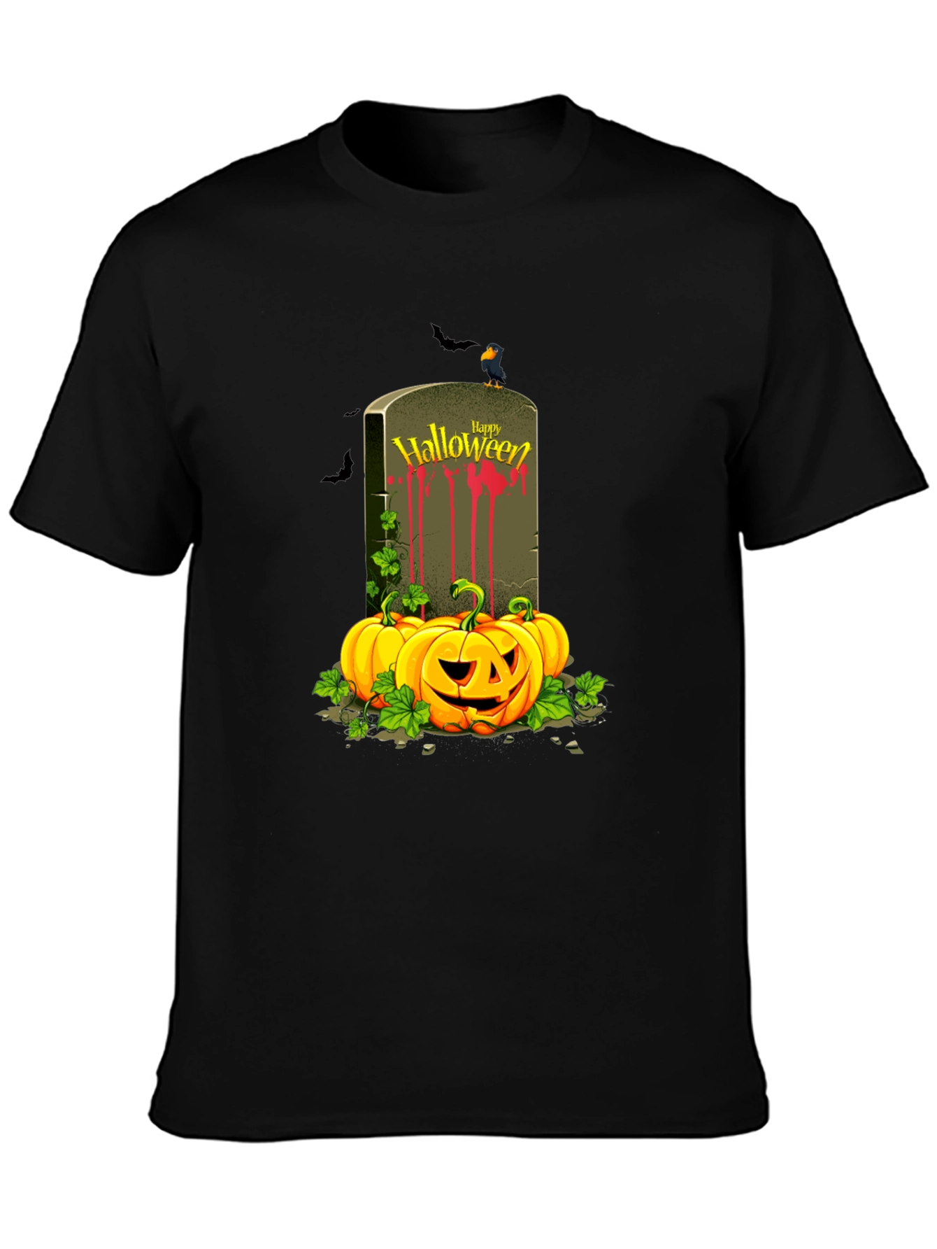 Halloween Tombstone Pumpkin Graphic Tee
