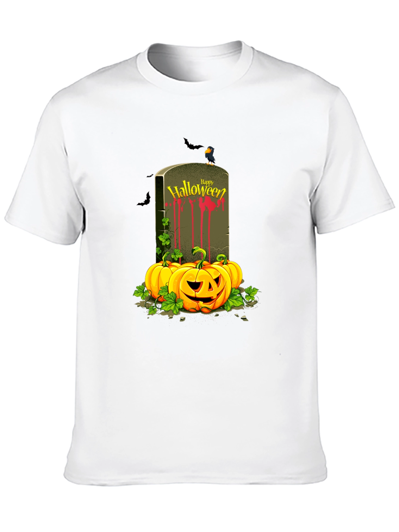 Halloween Tombstone Pumpkin Graphic Tee