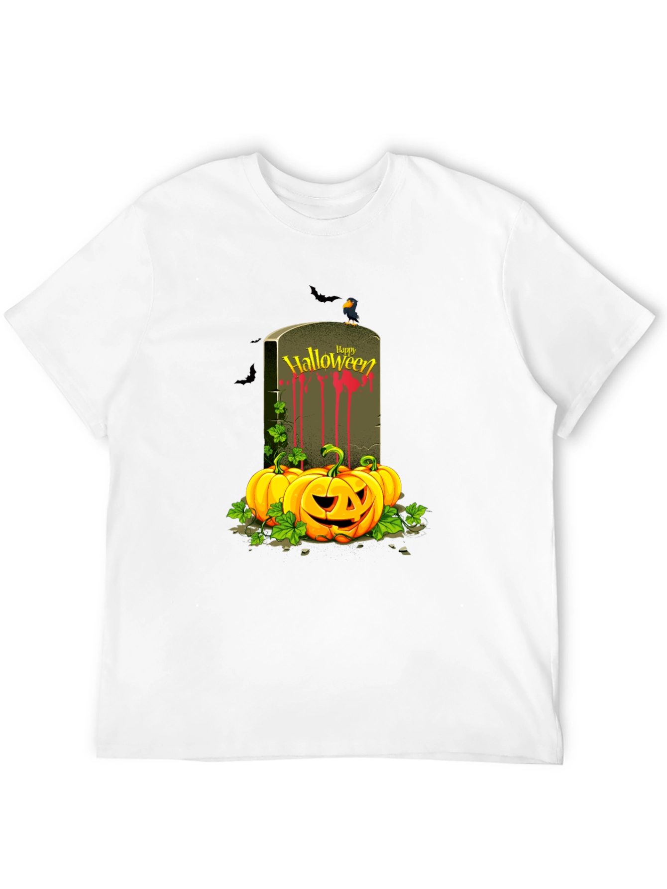 Halloween Tombstone Pumpkin Graphic Tee
