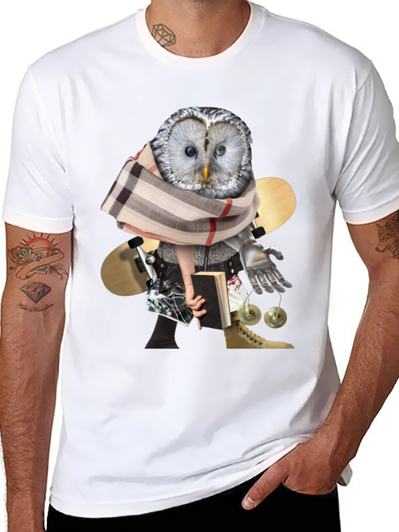 Owl Professor Graphic Tee - Quirky Unisex T-Shirt