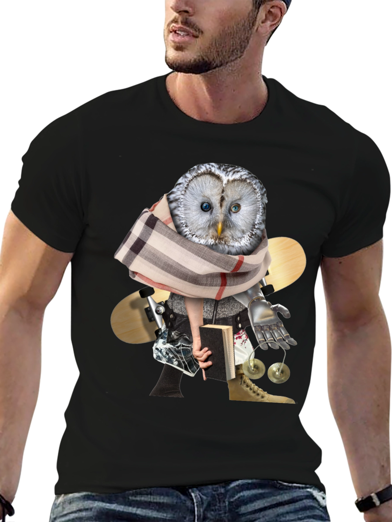 Owl Professor Graphic Tee - Quirky Unisex T-Shirt
