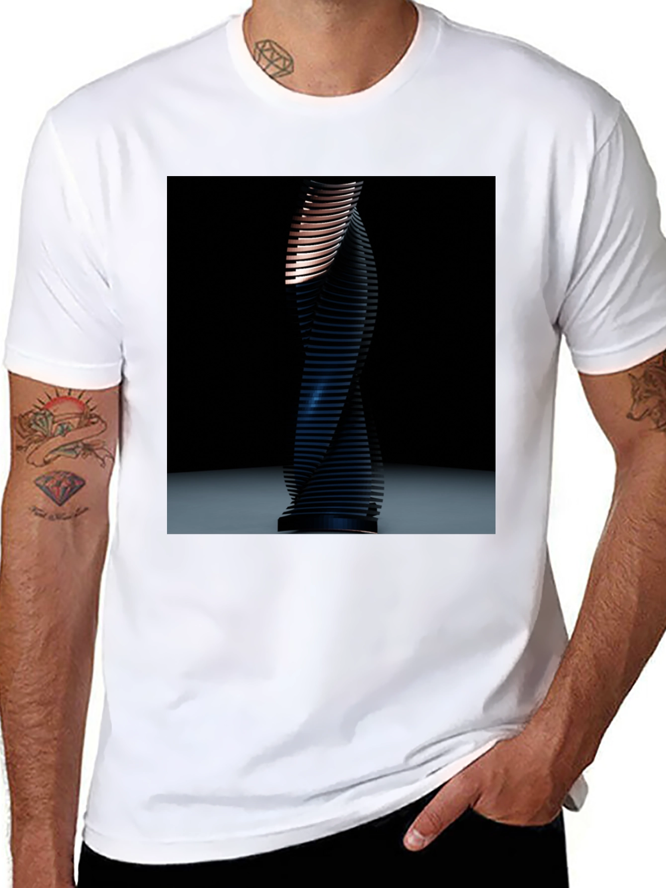 Abstract Sculpture Tee - Modern Art Graphic T-Shirt