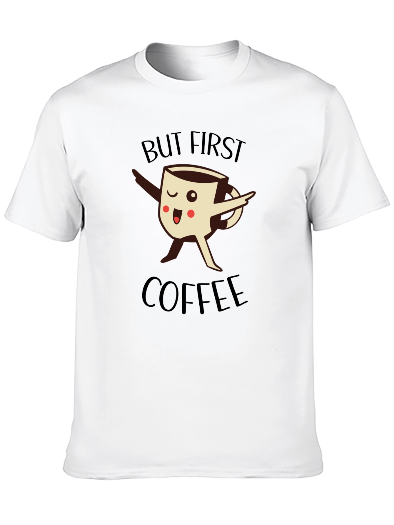 But First Coffee Graphic Tee - Mens Black T-Shirt