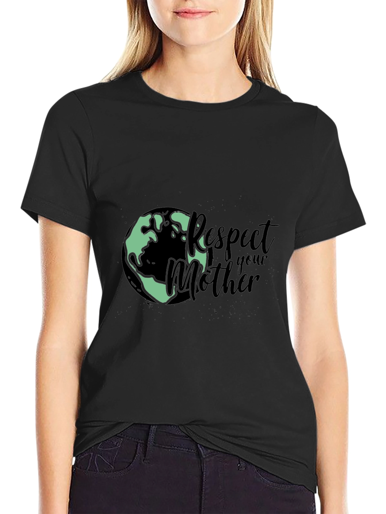 Respect Your Mother Earth T-Shirt - Black