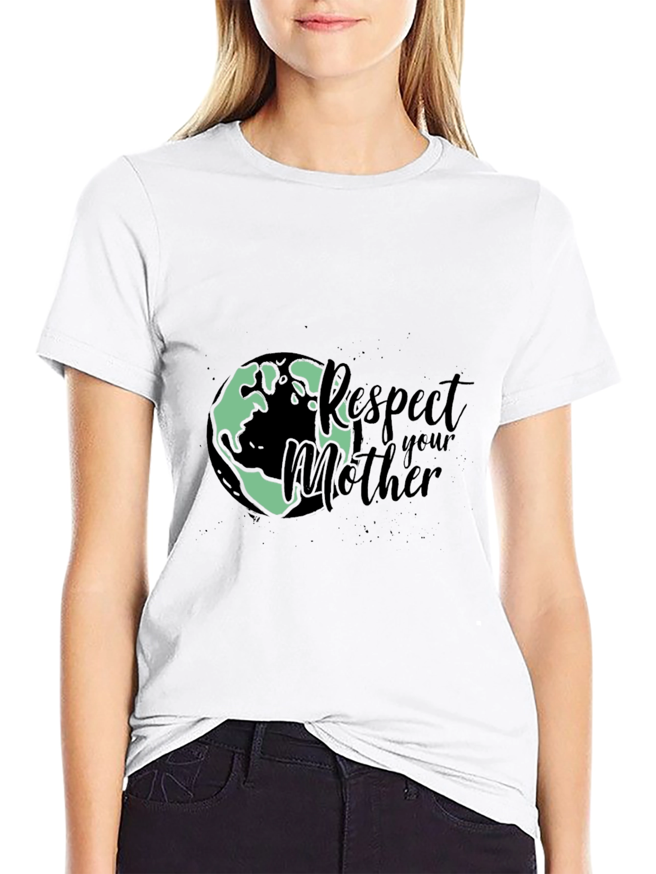 Respect Your Mother Earth T-Shirt - Black
