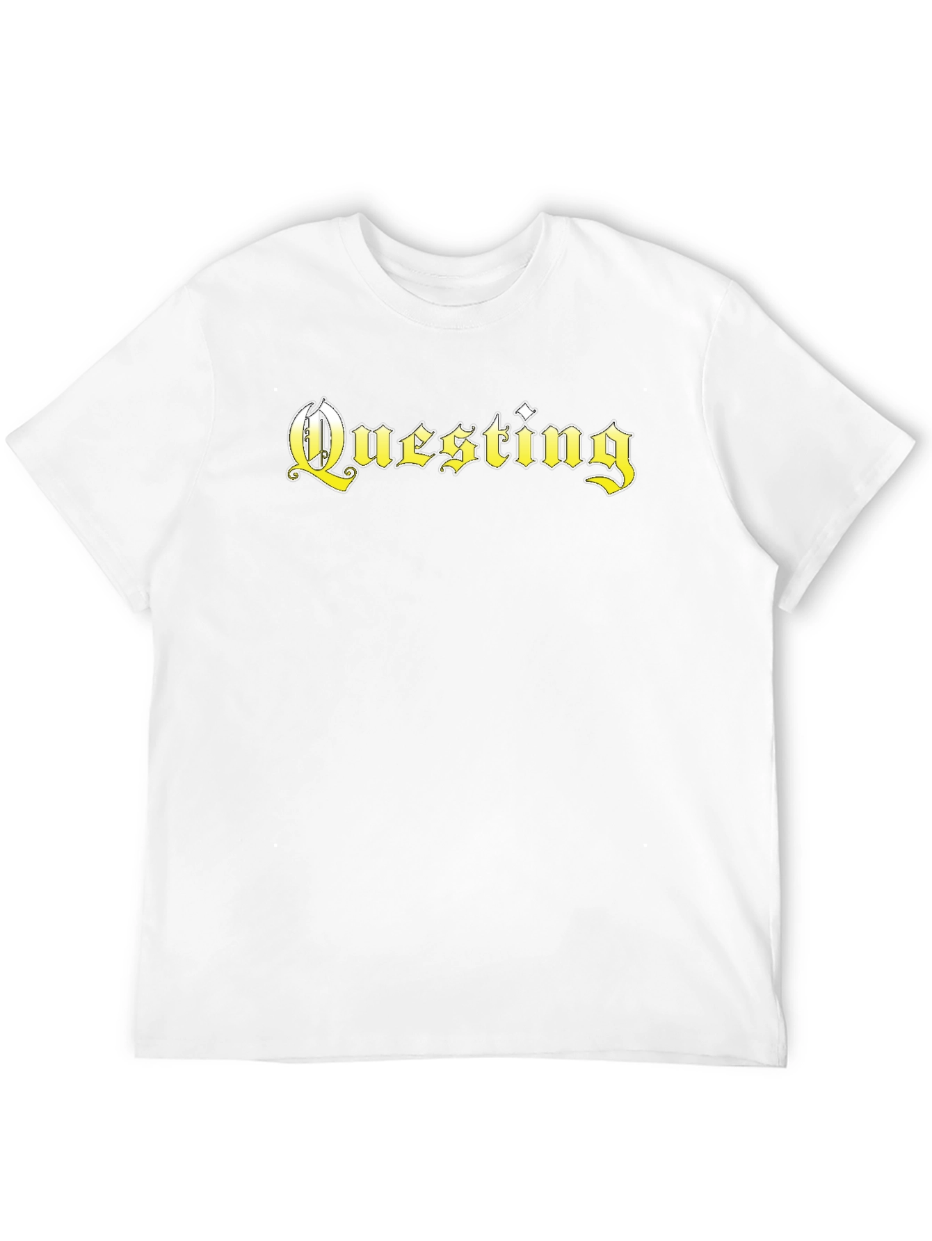 Questing Graphic Tee - Black Cotton Blend T-Shirt