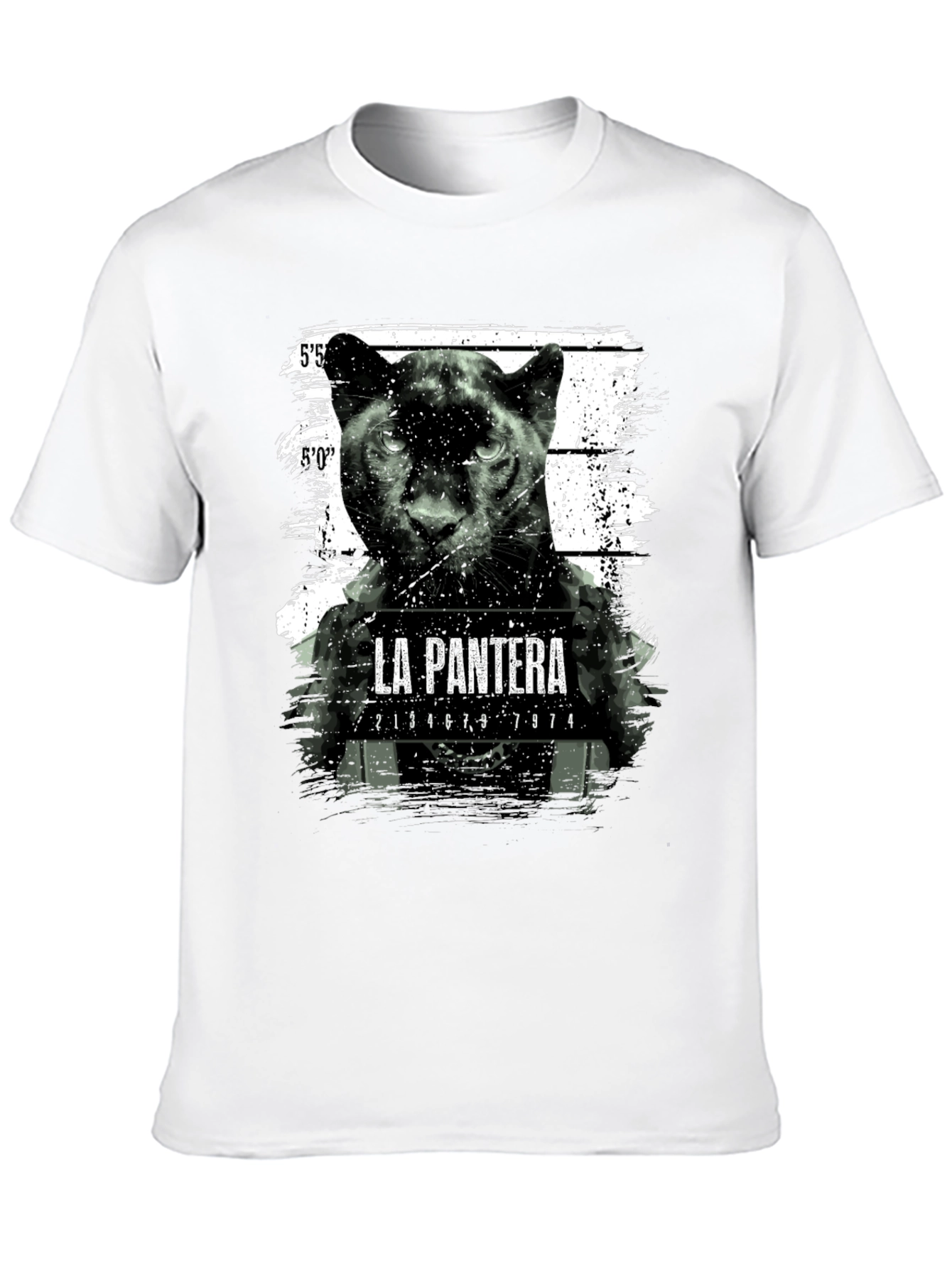 La Pantera Mugshot Graphic Tee - Black Cotton T-Shirt