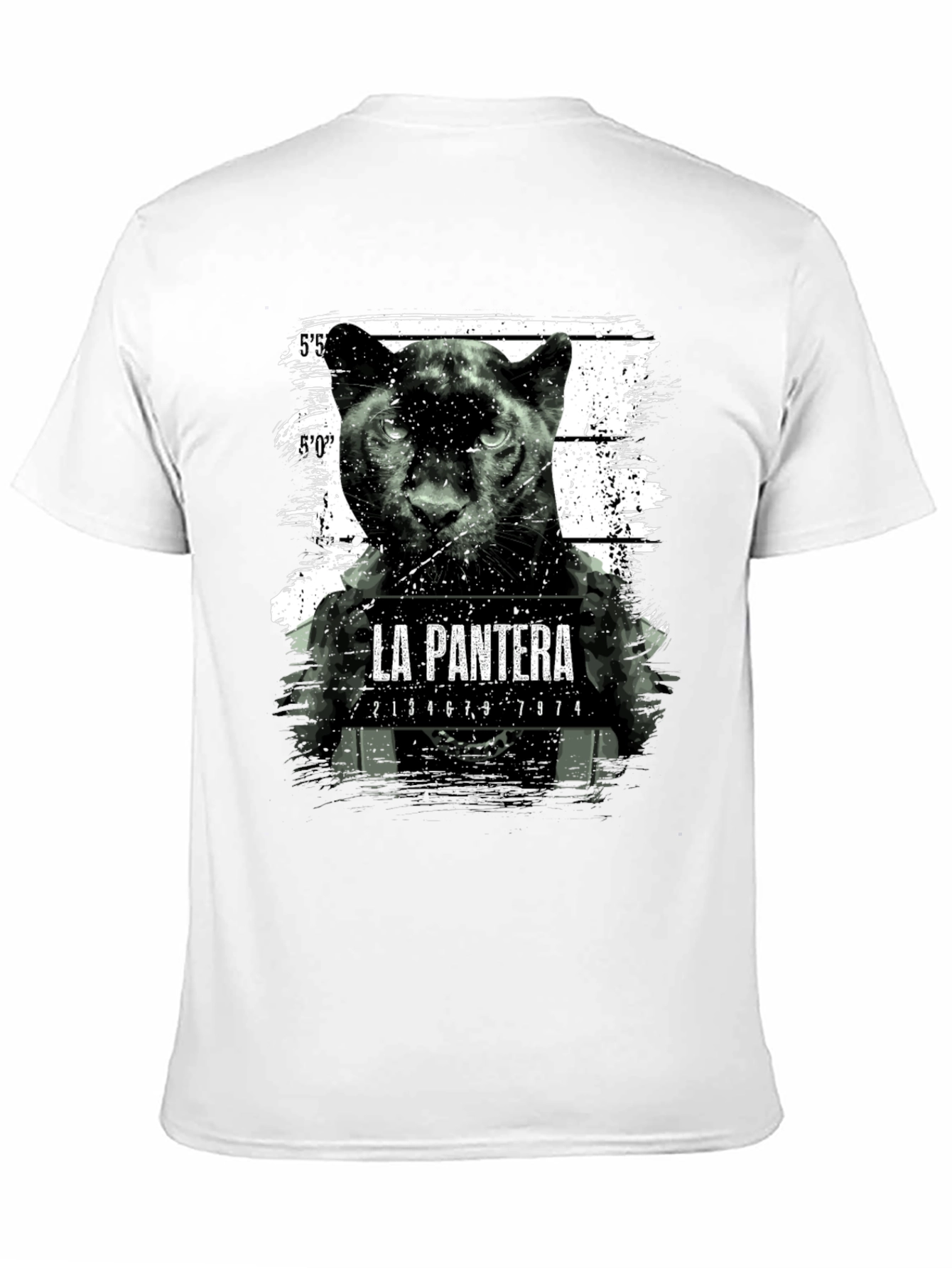 La Pantera Mugshot Graphic Tee - Black Cotton T-Shirt