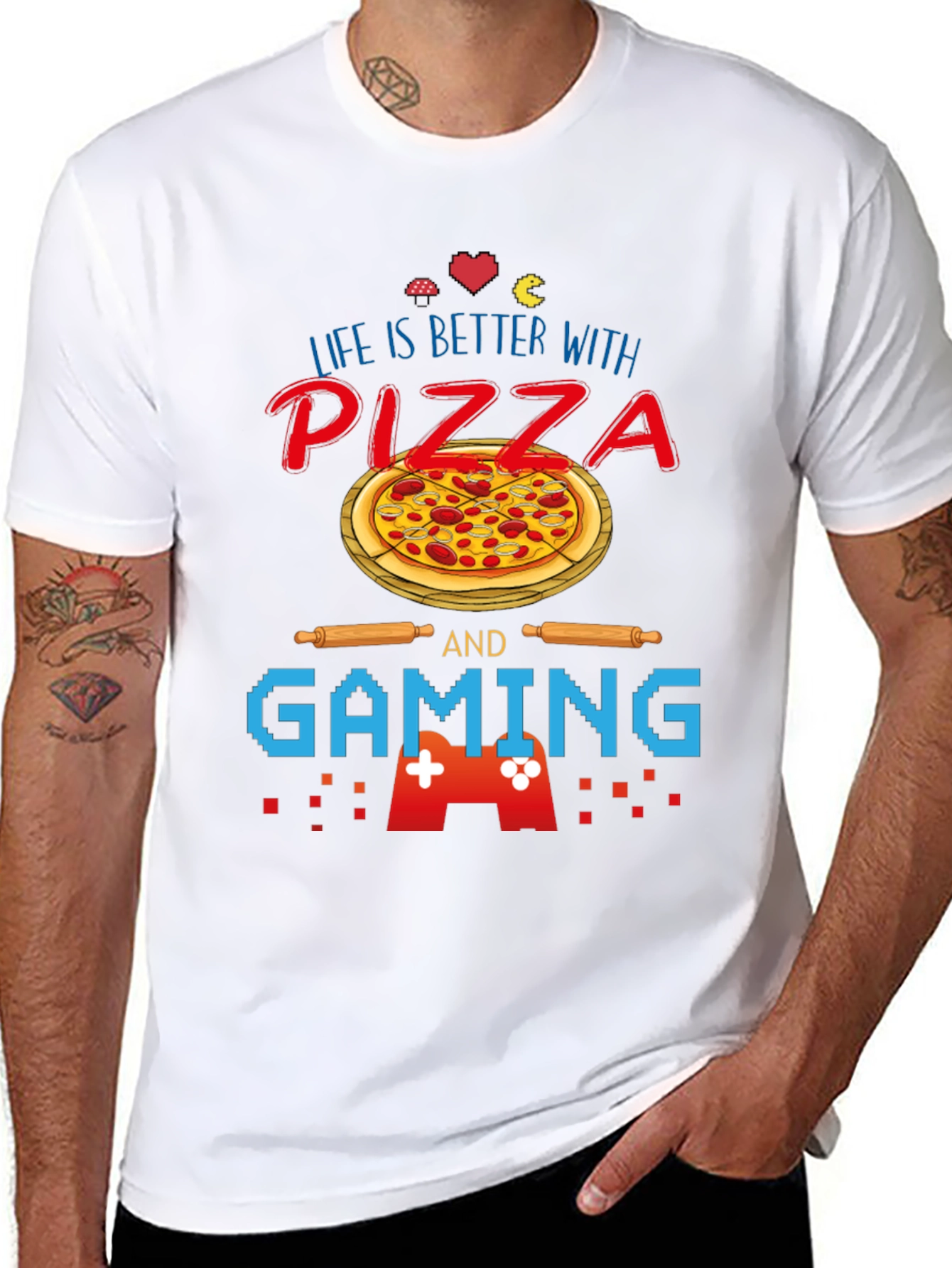 Life is Better with Pizza and Gaming T-Shirt