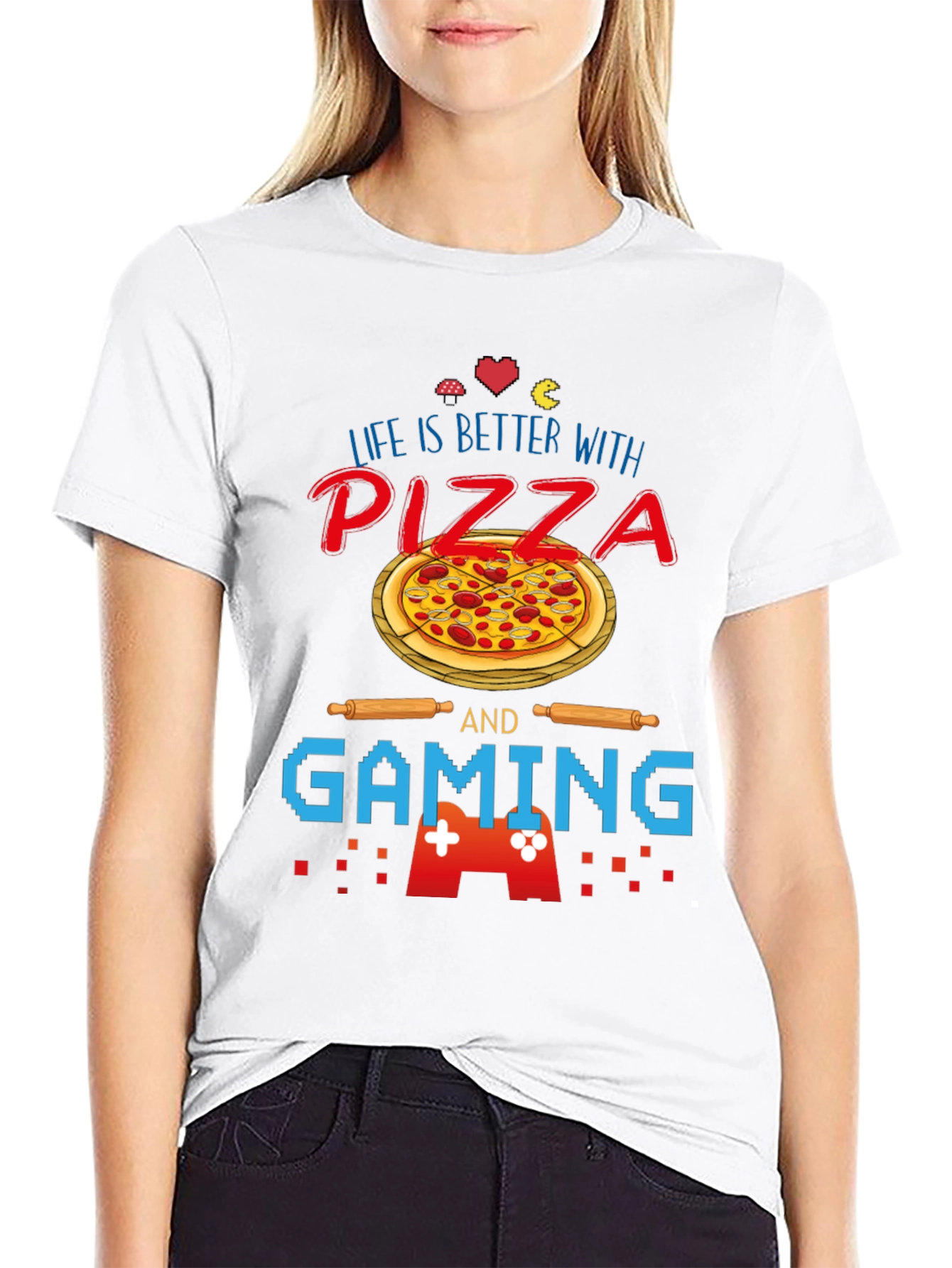 Life is Better with Pizza and Gaming T-Shirt