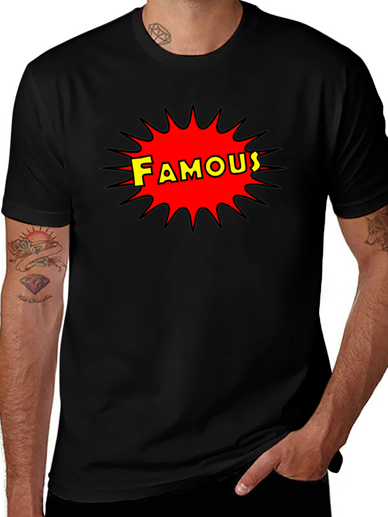 Famous Graphic Print Crew Neck T-Shirt