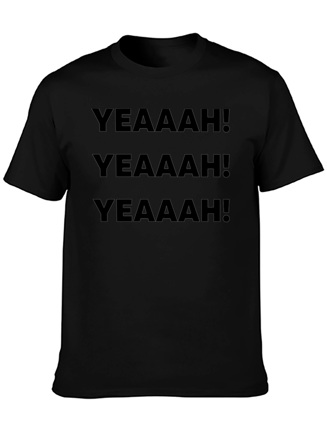 YEAAAH! Graphic Print Black T-Shirt