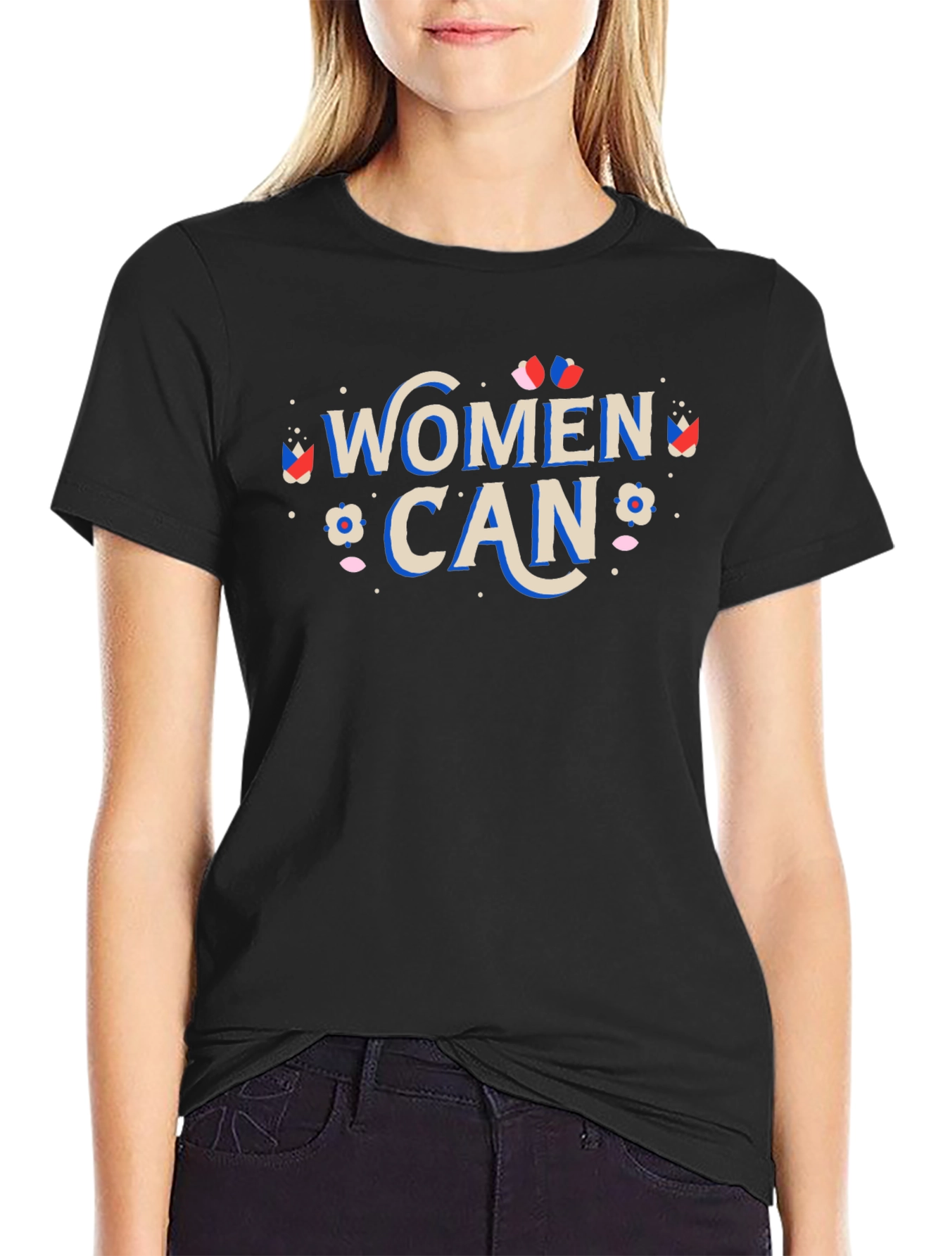 Women Can Graphic T-Shirt - Empowering Design