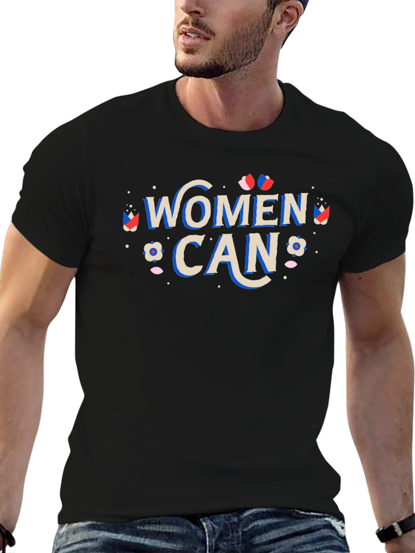 Women Can Graphic T-Shirt - Empowering Design