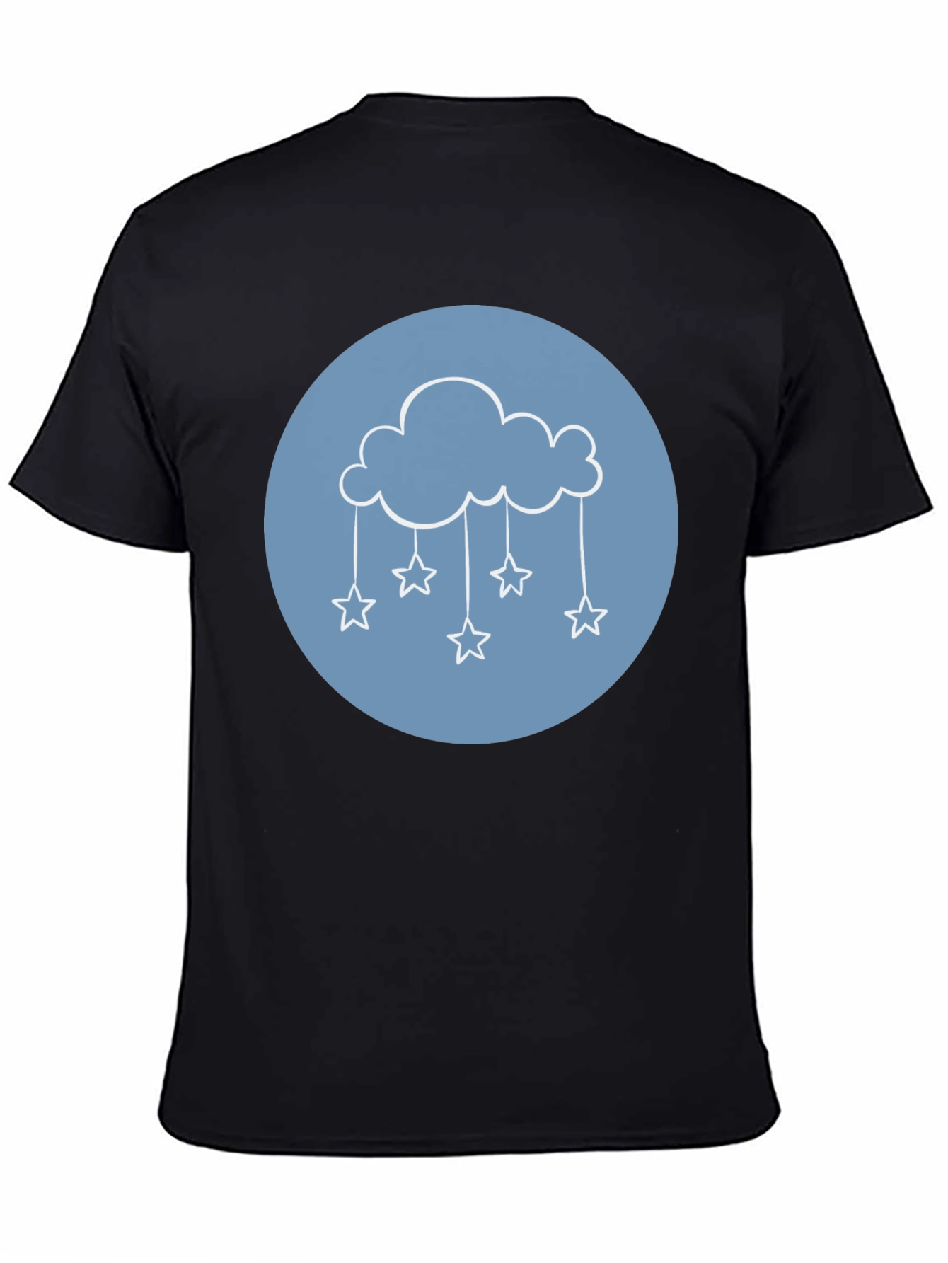 Cloud & Stars Graphic Tee - Black T-Shirt