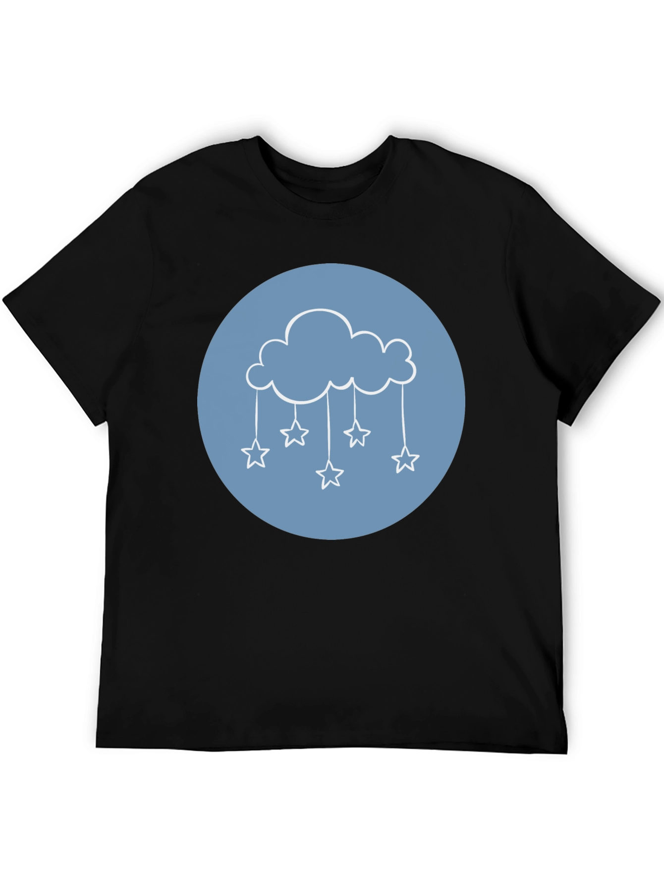 Cloud & Stars Graphic Tee - Black T-Shirt