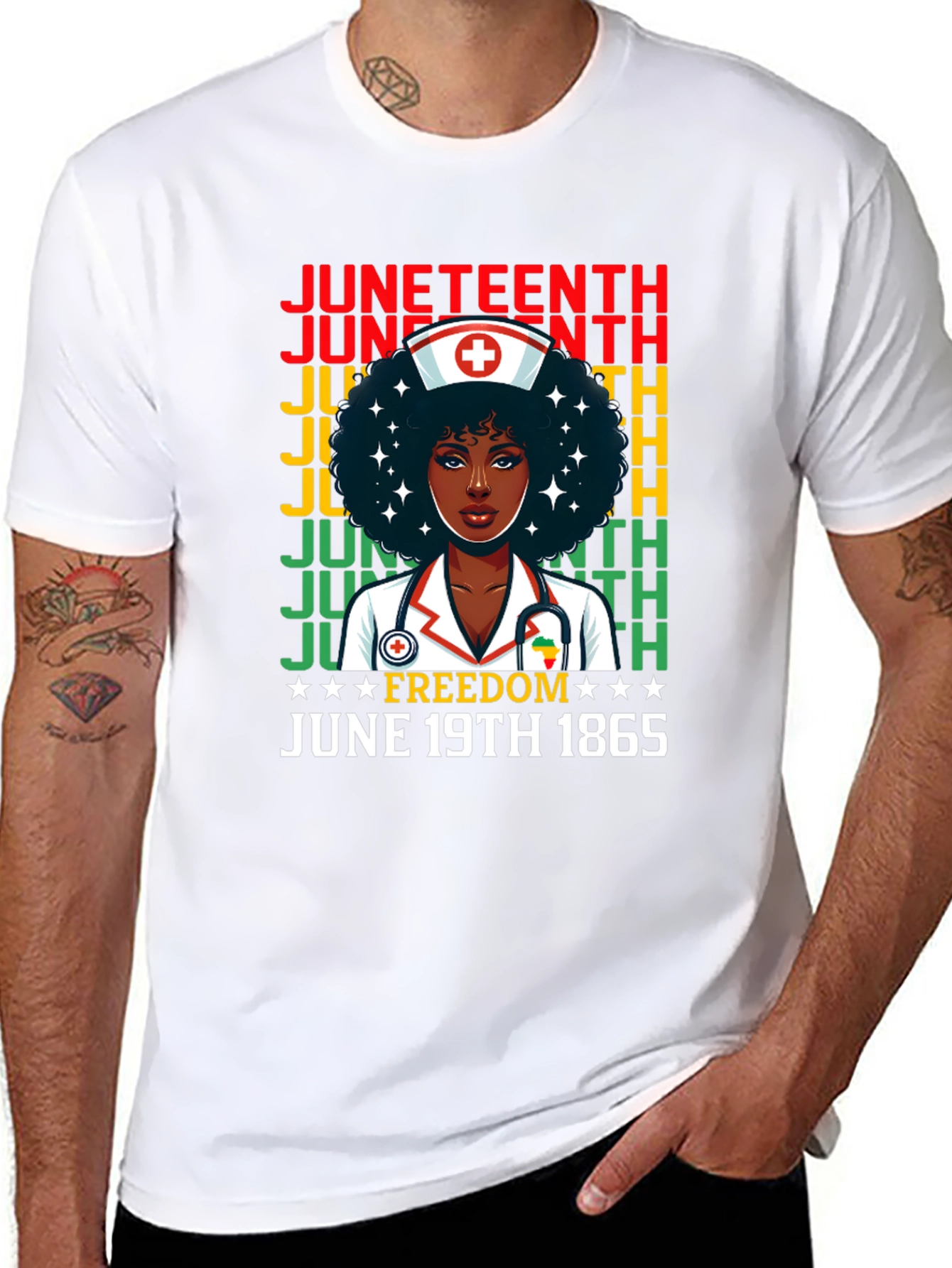 Juneteenth Freedom Nurse T-Shirt
