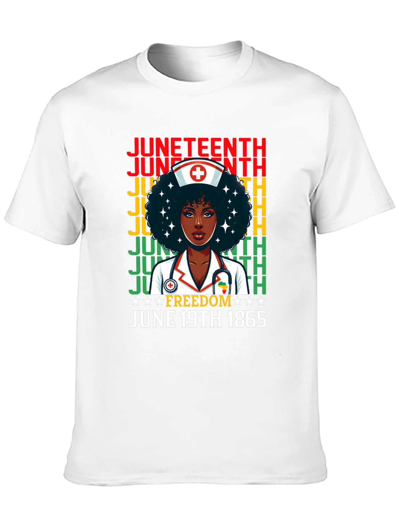 Juneteenth Freedom Nurse T-Shirt