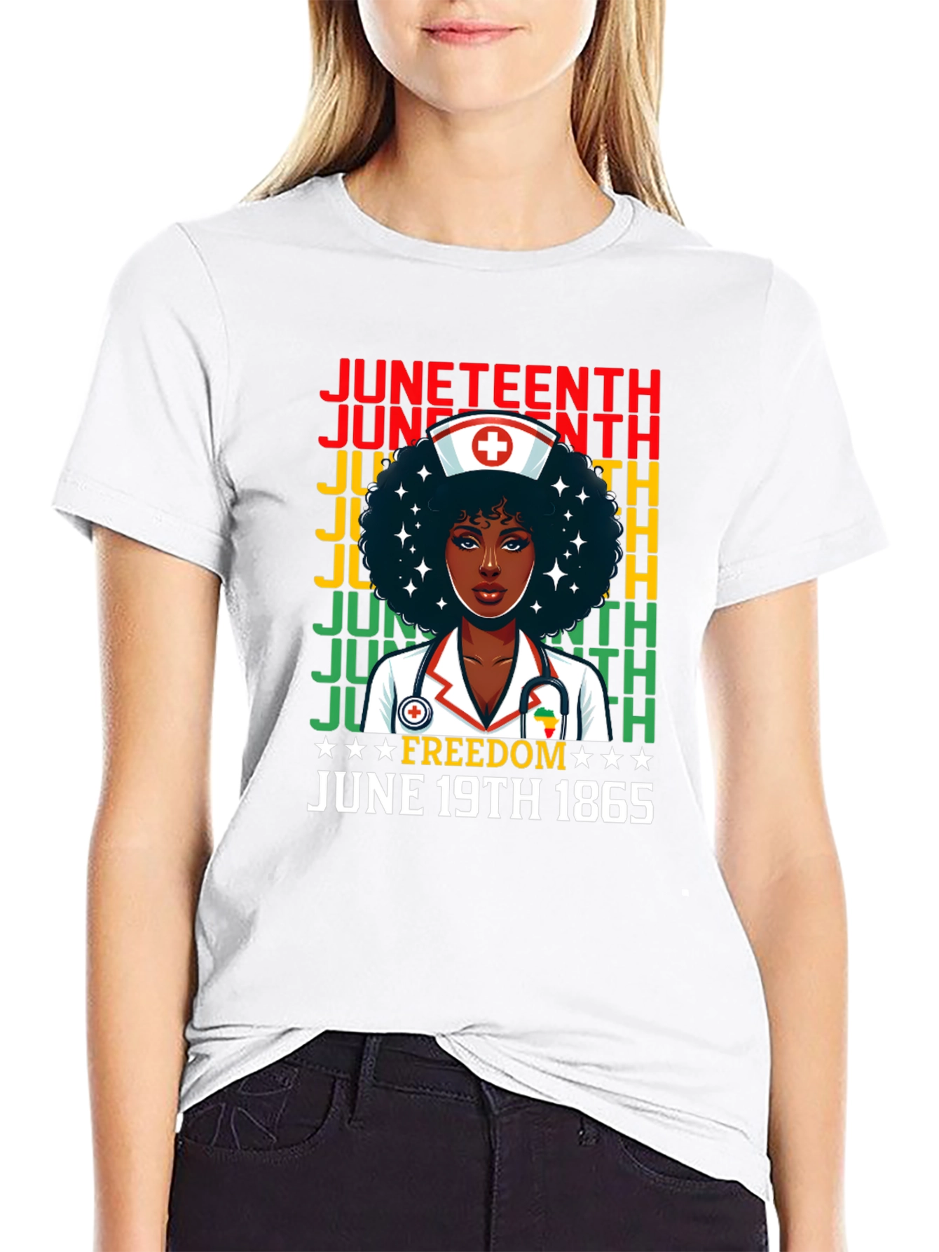 Juneteenth Freedom Nurse T-Shirt
