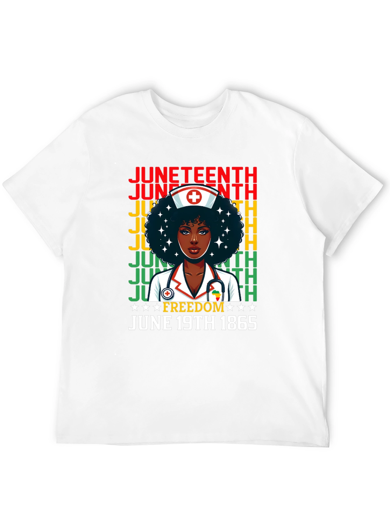 Juneteenth Freedom Nurse T-Shirt