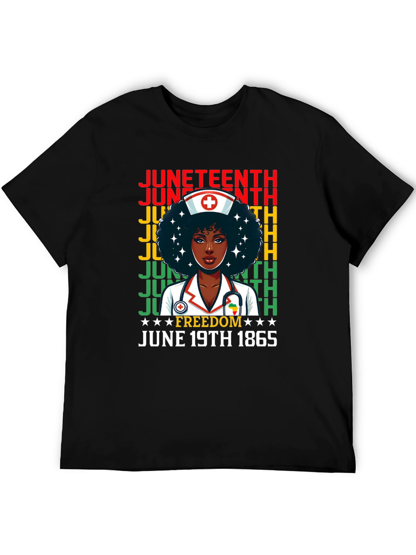 Juneteenth Freedom Nurse T-Shirt