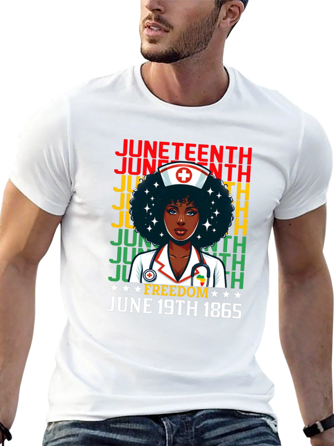 Juneteenth Freedom Nurse T-Shirt