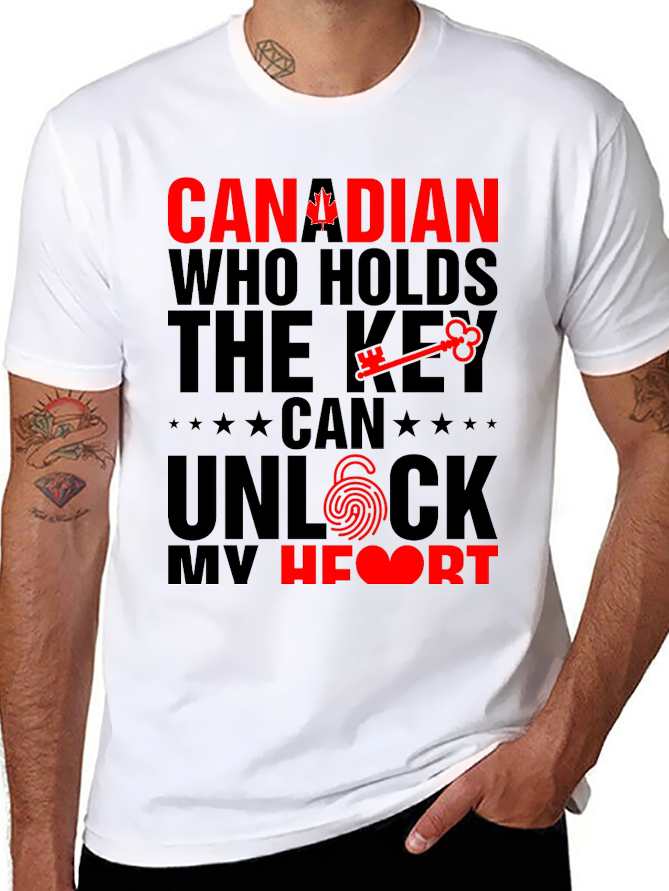 Canadian Pride T-Shirt - Key to My Heart