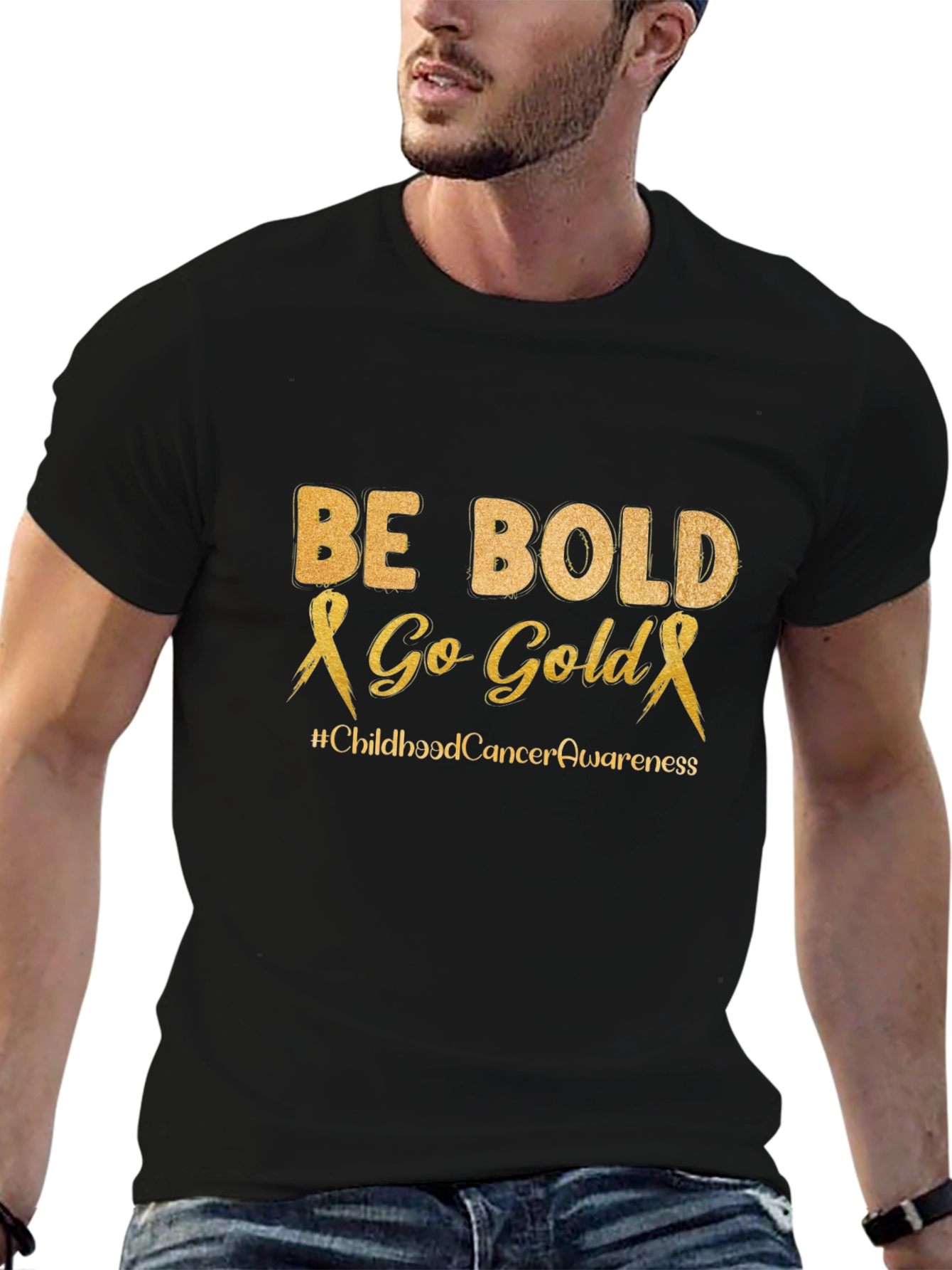 Be Bold Go Gold Childhood Cancer Awareness T-Shirt